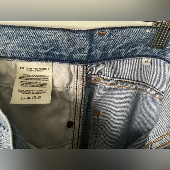 Wilfred/Citizens of Humanity Aritzia Collab Liv Straight Crop Denim Jeans Size24 - Picture 6 of 7